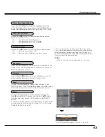 Preview for 43 page of Sanyo QuaDrive PLC-HF15000L Owner'S Manual