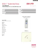 Предварительный просмотр 1 страницы Sanyo RCS-SH80AAB.WL Submittal Data