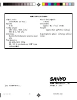 Предварительный просмотр 9 страницы Sanyo RM-5090 Instruction Manual