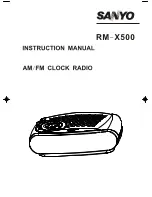 Sanyo RM-X500 Instruction Manual preview