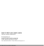 Preview for 1 page of Sanyo RMT-U200 Owner'S Manual