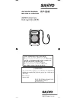 Preview for 1 page of Sanyo RP-5200 Instruction Manual