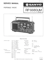 Preview for 1 page of Sanyo RP 8880UM Service Manual