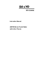 Sanyo RP-X3A Instruction Manual preview