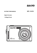 Preview for 1 page of Sanyo S1070 - VPC Digital Camera Instruction Manual
