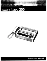 Sanyo Sanfax 200 Instruction Manual preview