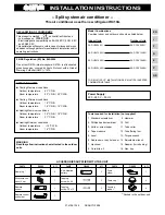 Sanyo SAP-CRV126EH Installation Instructions Manual preview