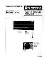 Sanyo SAP121C Serivce Manual preview