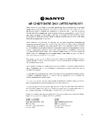 Preview for 2 page of Sanyo SAP121C Serivce Manual