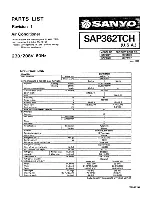 Предварительный просмотр 89 страницы Sanyo SAP362TCH Service Manual