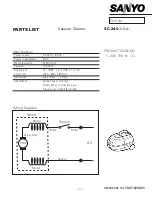 Предварительный просмотр 1 страницы Sanyo SC-240 Parts List