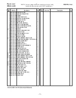 Предварительный просмотр 3 страницы Sanyo SC-270 Parts List