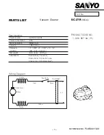 Sanyo SC-27R Parts List preview