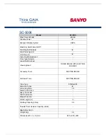 Предварительный просмотр 2 страницы Sanyo SC-5006 Specification Sheet