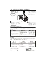 Предварительный просмотр 8 страницы Sanyo SC-CX910 Instruction Manual