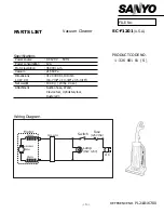 Sanyo SC-F1201 - Upright Bagless Vacuum Cleaner Parts List preview