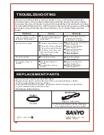 Preview for 16 page of Sanyo SC-X80 Instruction Manual