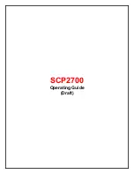 Preview for 1 page of Sanyo SCP-2700 Operating Manual