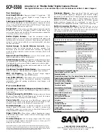 Предварительный просмотр 2 страницы Sanyo SCP-5500 Specifications