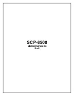 Sanyo SCP-8500 Operating Manual preview