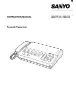 Preview for 1 page of Sanyo SFX-30 Instruction Manual