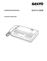 Preview for 1 page of Sanyo SFX-32 Instruction Manual