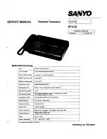 Preview for 1 page of Sanyo SFX-32 Service Manual