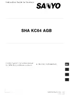 Предварительный просмотр 1 страницы Sanyo SHAKC64AGB Instruction Manual