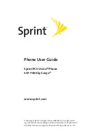 Предварительный просмотр 1 страницы Sanyo Sprint SCP-7000 User Manual