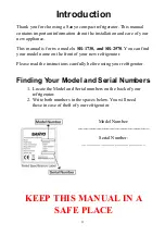 Preview for 3 page of Sanyo SR-1730 Owner'S Manual