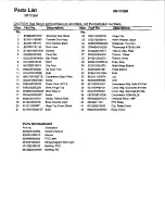 Preview for 1 page of Sanyo SR-1730M - 1.7 cu. Ft. Cube Refrigerator Parts List