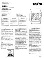 Предварительный просмотр 1 страницы Sanyo SR-2406 Instruction Manual