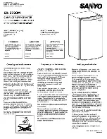 Sanyo SR-3720M - Counter-High Refrigerator Instruction Manual preview