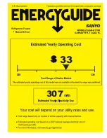 Preview for 1 page of Sanyo SR-A1780W/K - Cube Refrigerator Energy Manual