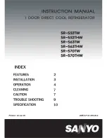 Preview for 1 page of Sanyo SR-S52THW Instruction Manual