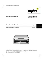 Sanyo SRC-800A Instruction Manual preview