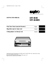 Sanyo SRT-4040 Instruction Manual preview