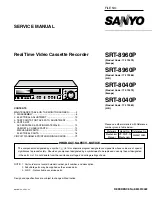 Sanyo SRT-8040P Service Manual preview