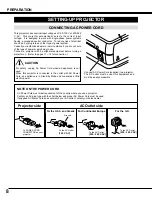 Preview for 8 page of Sanyo SU30 - PLC SVGA LCD Projector Owner'S Manual