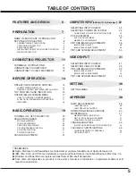 Preview for 5 page of Sanyo SU40 - PLC SVGA LCD Projector Owner'S Manual