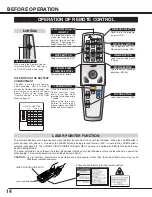 Preview for 14 page of Sanyo SU40 - PLC SVGA LCD Projector Owner'S Manual