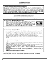 Preview for 4 page of Sanyo SW15 - PLC SVGA LCD Projector Owner'S Manual