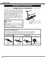 Preview for 8 page of Sanyo SW15 - PLC SVGA LCD Projector Owner'S Manual