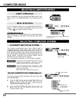 Preview for 22 page of Sanyo SW15 - PLC SVGA LCD Projector Owner'S Manual