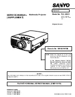 Sanyo SW15 - PLC SVGA LCD Projector Service Manual preview