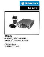 Preview for 1 page of Sanyo TA 4100 Operating Instructions Manual