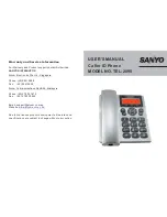 Sanyo TEL-2095 User Manual preview