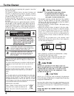 Preview for 5 page of Sanyo Think GAIA PLC-WXU700 Owner'S Manual