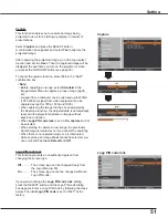 Preview for 52 page of Sanyo Think GAIA PLC-WXU700 Owner'S Manual