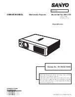 Preview for 1 page of Sanyo Think GAIA PLC-WXU700 Service Manual